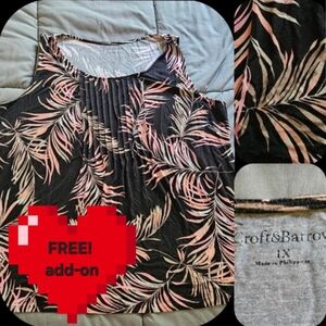 SIZE 1X Croft & Barrow Sleeveless Floral Tank